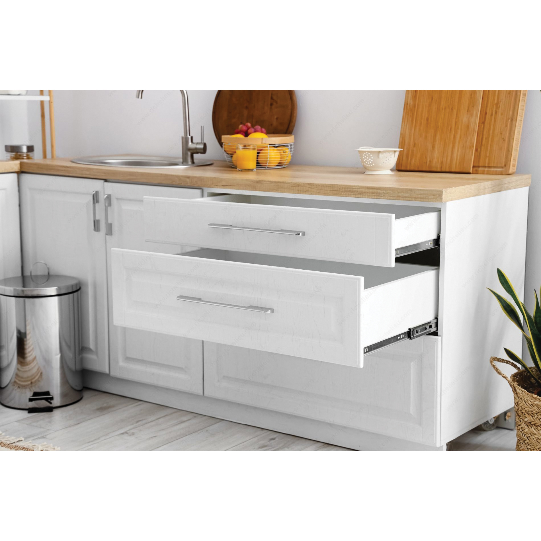 Onward TU9997 Series TU99072G20 Drawer Slide, 79 lb, Side Mounting, 20 in L Rail, 1.79 in W Rail, Metal, Zinc-Plated - 4