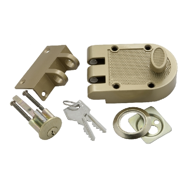 First Watch Security Signature Series 1120 Deadbolt, Steel/Zinc, Polished Brass, 1-3/8 to 2-1/4 in Thick Door