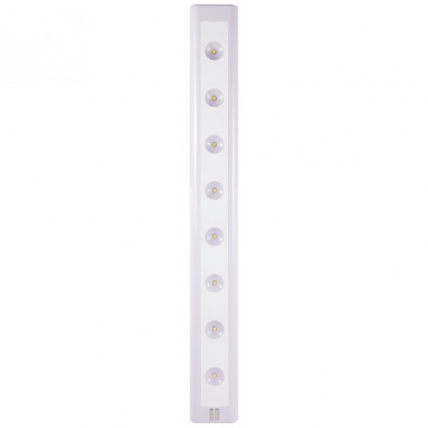 GE 27510 Utility Light, LED Lamp, 150 Lumens, 4000 K Color Temp, Plastic Fixture, White Fixture