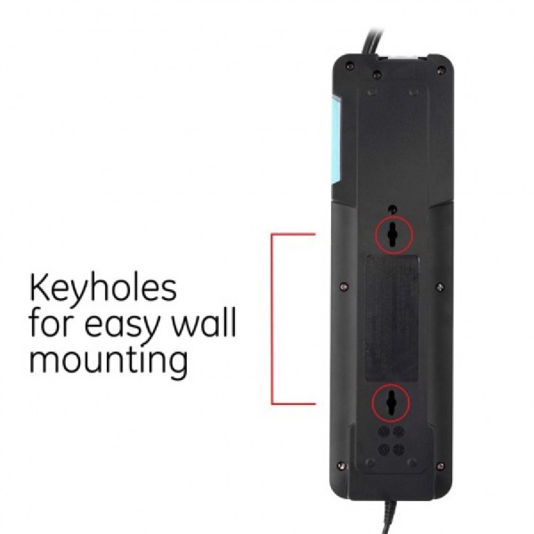 GE 34117 Surge Protector, 15 A, 8 -Outlet, 2160 J Energy, Black