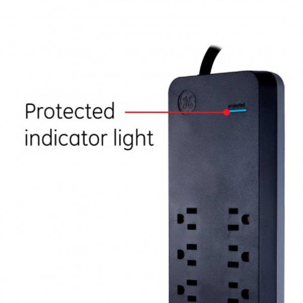 GE Ultra Pro 37746 Surge Protector, 10 -Outlet, 3540 J Energy, Black
