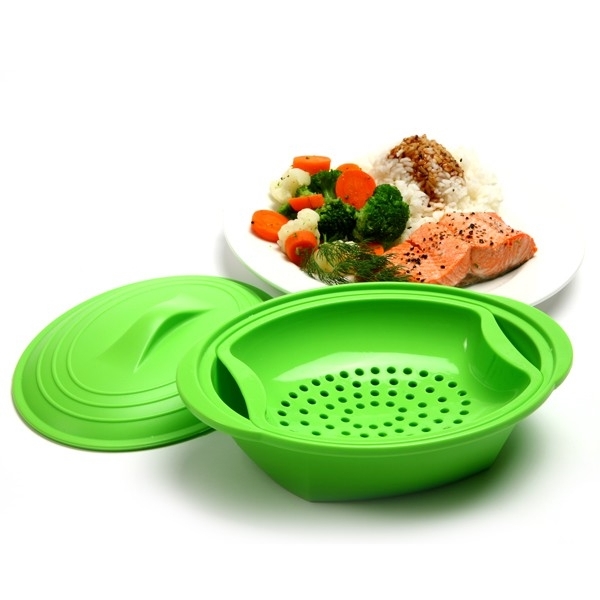 Norpro 180 Steamer with Insert, 32 oz, Silicon, Green - 2