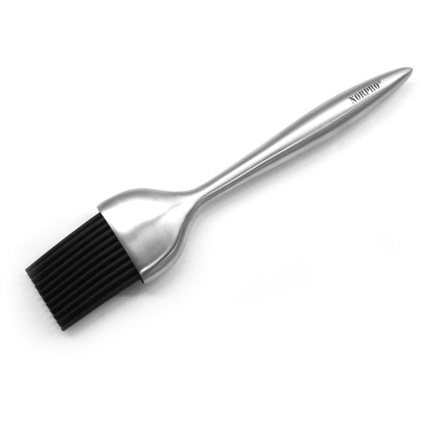 Norpro 2012 Pastry Brush, Silicon Bristle, Stainless Steel Handle, 8 in OAL - 2
