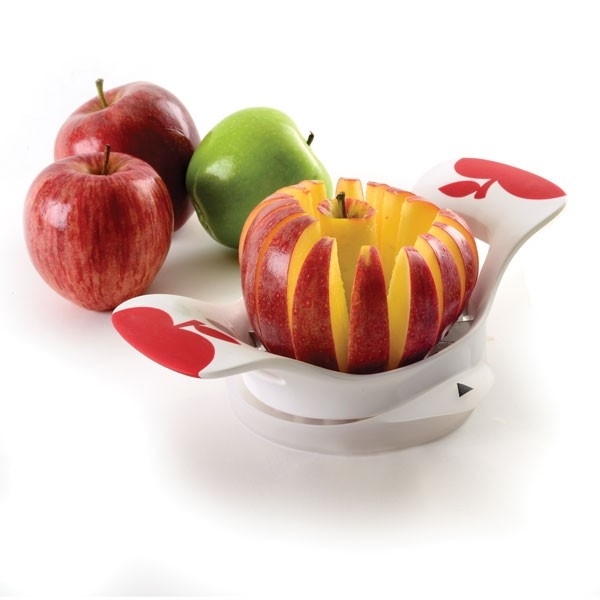 Norpro GRIP-EZ Series 5133 Fruit Wedger, 4 in W Blade, Stainless Steel Blade, Red/White, Dishwasher Safe: Yes - 5