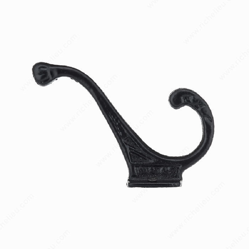 Richelieu 92344BAG Hook, 27/32 in W, Iron, Matte, 22 lb, 3-9/32 in Projection - 3
