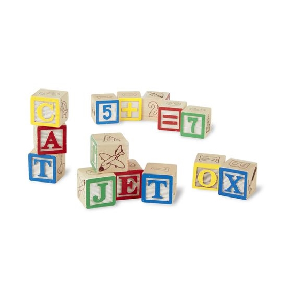 Melissa & Doug 1900 ABC/123 Blocks, 2 to 4 years, Wood