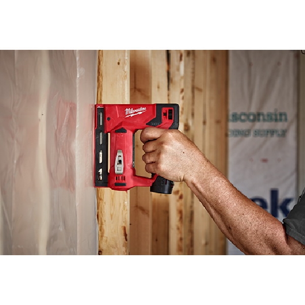 Milwaukee 2447-20 Crown Stapler, Tool Only, 1.5 Ah, 3/8 in W Crown, 1/4 to 9/16 in L Leg, Flat Crown Staple, 89 Magazine - 2