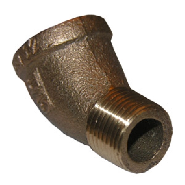 Lasco 17-9016 Street Pipe Elbow, 3/8 in, MIP x FIP, 45 deg Angle, Brass