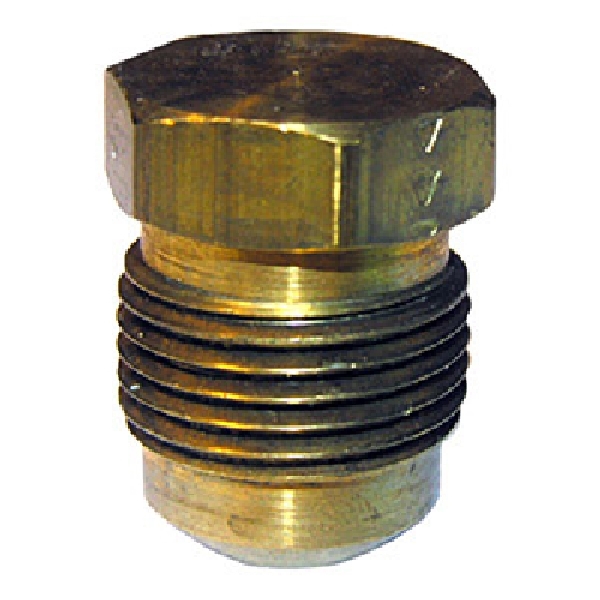 Lasco 17-3920 Pipe Plug, 1200 psi Pressure, 5/16 in, Male Flare, Brass