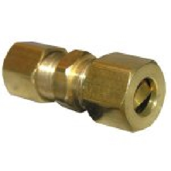 LASCO 17-6200U Pipe Union, 1/8 in, Compression, Brass, 400 psi Pressure - 1