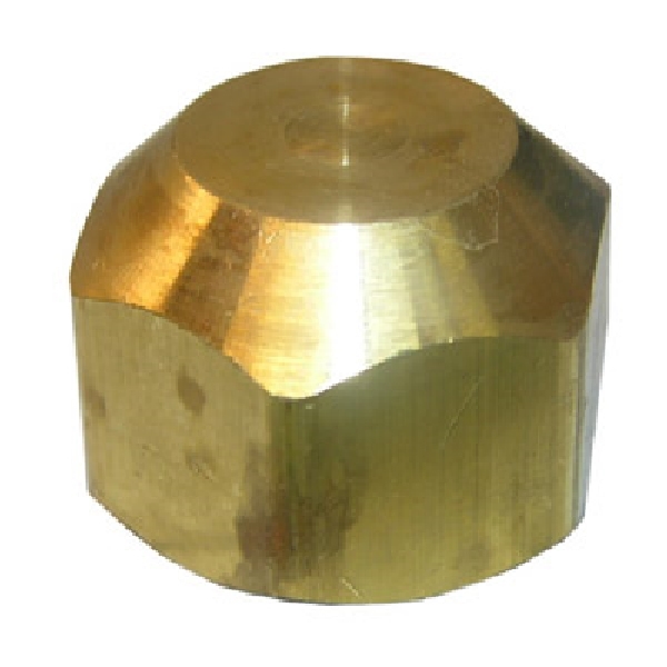 Lasco 17-4010U Pipe Cap, 1/4 in, Female Flare, Brass, 1400 psi Pressure - 1