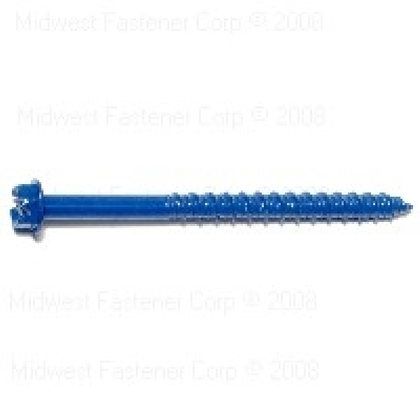 09270 Masonry Screw, 3-1/4 in L, Steel