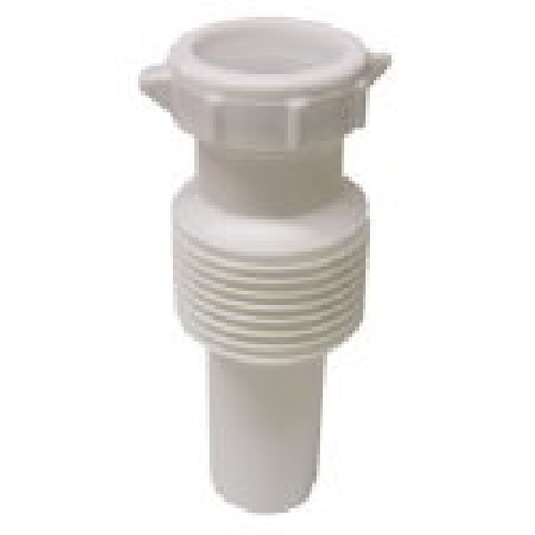 Lasco 03-4315 Pipe Extension Tube, 1-1/4 in, Slip-Joint, PVC, White