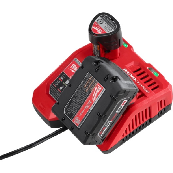 Milwaukee 48-59-1808 Rapid Charger, 18/12 V Input, 1-Battery, Battery Included: Yes - 2