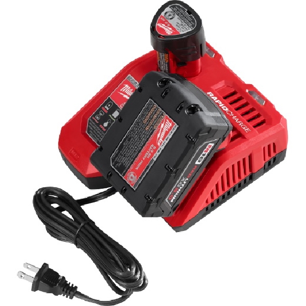 Milwaukee 48-59-1808 Rapid Charger, 18/12 V Input, 1-Battery, Battery Included: Yes - 3