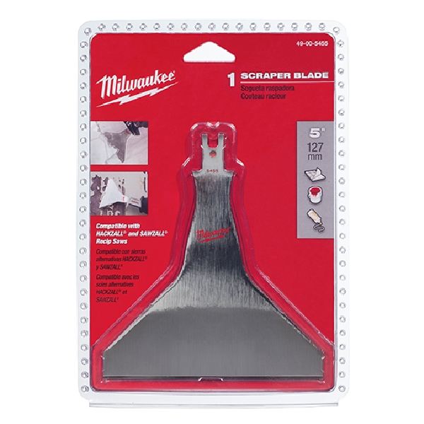 Milwaukee 49-00-5455 Scraper Blade, 6 in L, 5 in W, Steel - 5