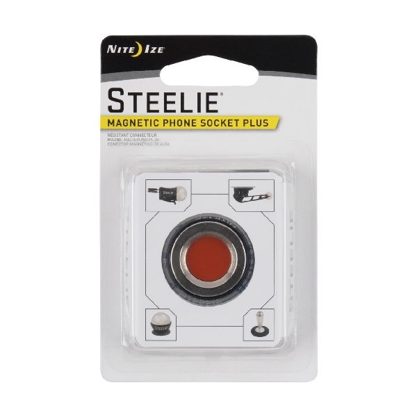 Nite Ize Steelie STHDM-11-R7 Cell Phone Socket, Aluminum/Neodymium/Silicone/Stainless Steel, Black - 2