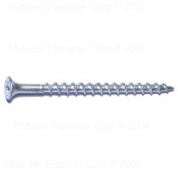 07911 Deck Screw, #8-8 Thread, 2-1/2 in L, #2 Drive Size, Steel, Coarse Thread, Bugle Head, Phillips Drive, Dacrotized, 99 PK