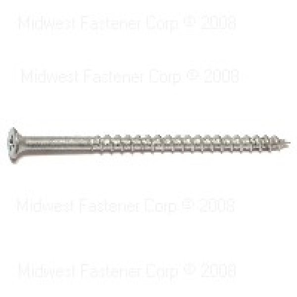 08163 Deck Screw, #10-8 Thread, 3-1/2 in L, #3 Drive Size, Steel, Coarse Thread, Bugle Head, Phillips Drive, Dacrotized, 53 PK