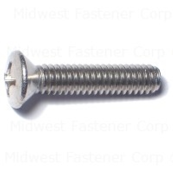 MIDWEST FASTENER 05033 Machine Screw, 1/4-20 Thread, 1-/14 in L, Coarse Thread, Oval Head, Phillips Drive, 100 PK - 1