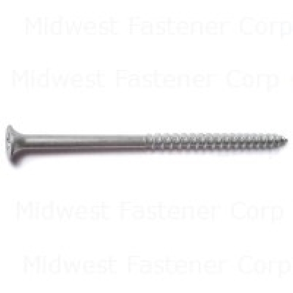 08164 Deck Screw, #10-8 Thread, 4 in L, #2 Drive Size, Steel, Coarse Thread, Bugle Head, Phillips Drive, Dacrotized, 51 PK