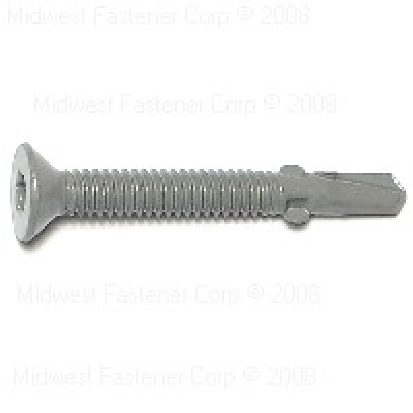 Midwest Fastener 09739 Screw, 2 in L, Coarse Thread, Flat