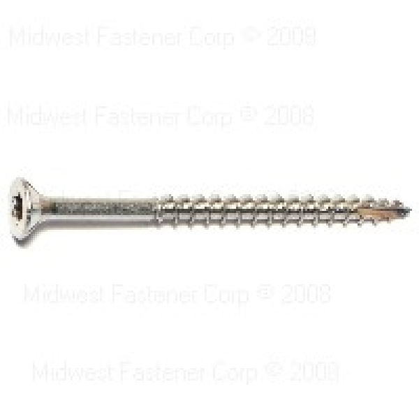 50219 Deck Screw, #9 Thread, 2-1/2 in L, Stainless Steel, 86 PK