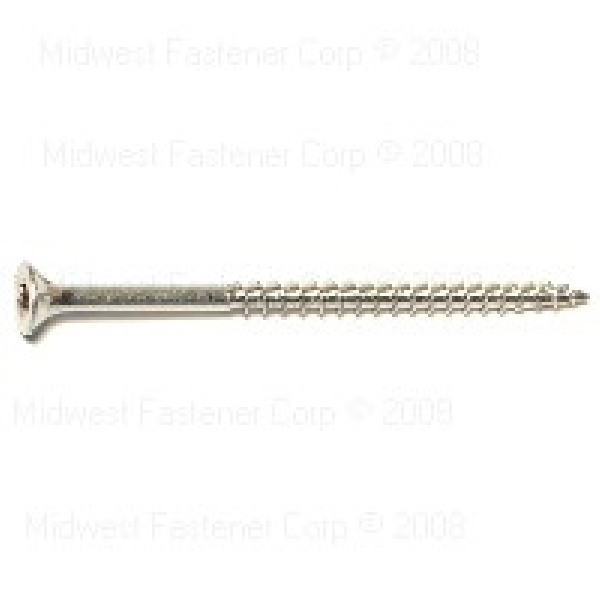 50237 Deck Screw, #10 Thread, 3 in L, Stainless Steel, 299 PK