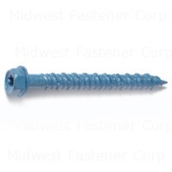 51214 Screw, 1/4 in Thread, 2-1/4 in L, Hex, Star Drive, Steel, 100 PK