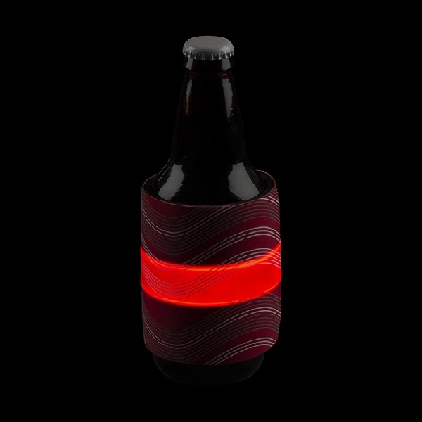 Nite Ize SlapLit SLDW-10-R3 LED Drink Wrap, 3.46 in W x 2.64 in D x 8.26 in H, Neoprene, Red - 2