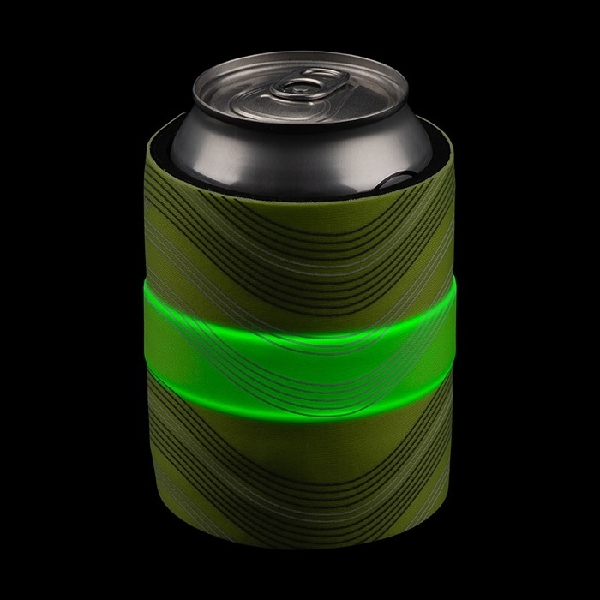 Nite Ize SlapLit SLDW-17-R3 LED Drink Wrap, 3.46 in W x 2.64 in D x 8.26 in H, Neoprene, Green - 5