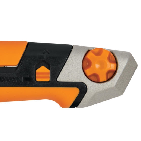 Fiskars 770210-1001 Utility Knife, 3-15/16 in L Blade, Carbon Steel Blade, 1-Blade, Comfort Grip Handle - 3