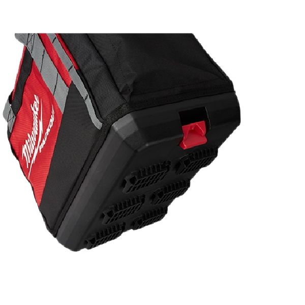 Milwaukee 48-22-8321 Tool Bag, 9.6 in W, 15 in D, 12.2 in H, 2-Pocket, Polyester, Black/Red