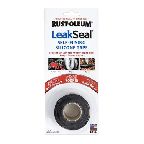 275795 Tape, 10 ft L, 1 in W, Silicone Backing, Black