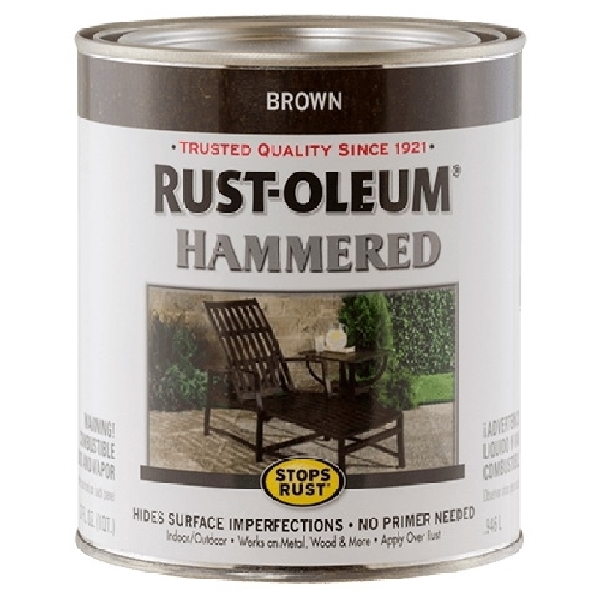 Stops Rust 239073 Rust Preventative Paint, Oil Base, Gloss, Brown, 1 qt, 75 to 150 sq-ft Coverage Area