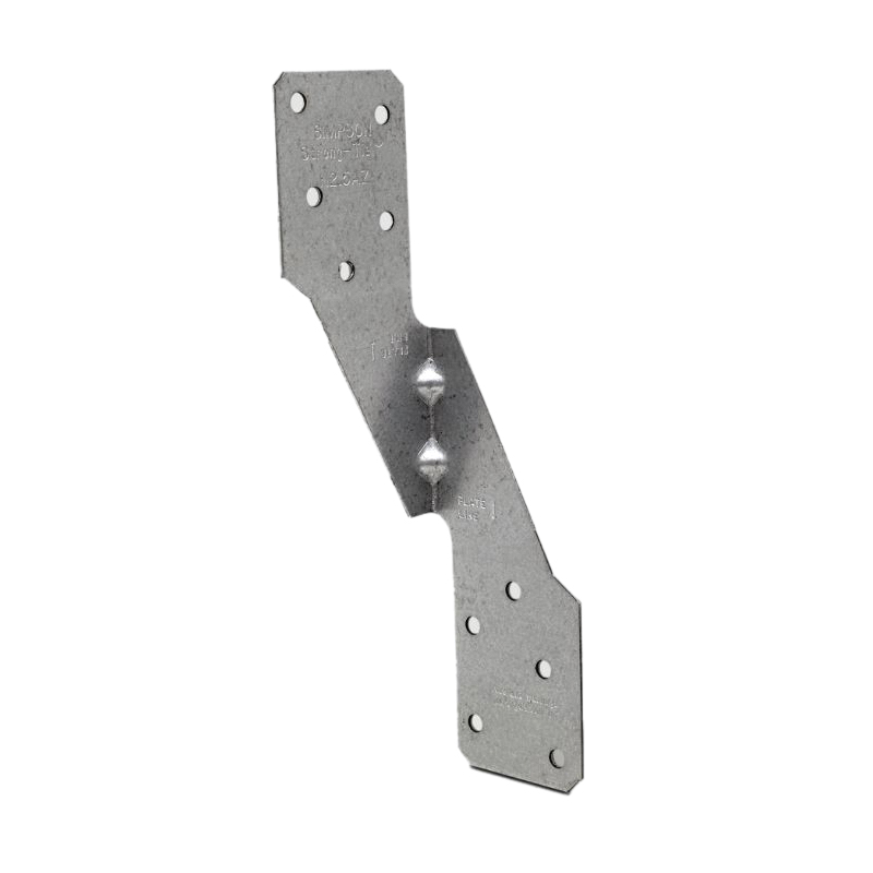 Simpson Strong-Tie H Series H2.5AZ Seismic and Hurricane Tie, 6 in L, Steel, ZMAX, Fastening Method: Nails - 1