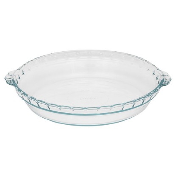 1105393 Pie Plate, 9-1/2 in Dia, Glass, Clear