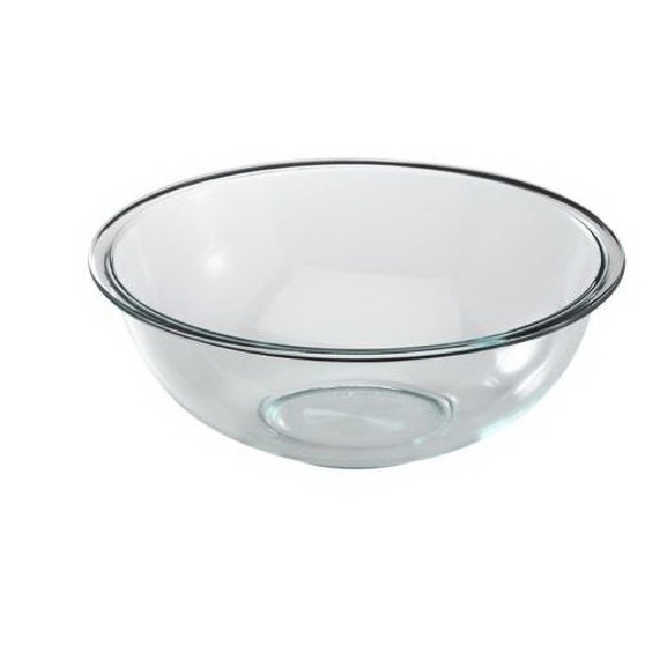 Pyrex 6001043 Mixing Bowl, 4 qt, 11-3/4 in Dia, Glass, Clear