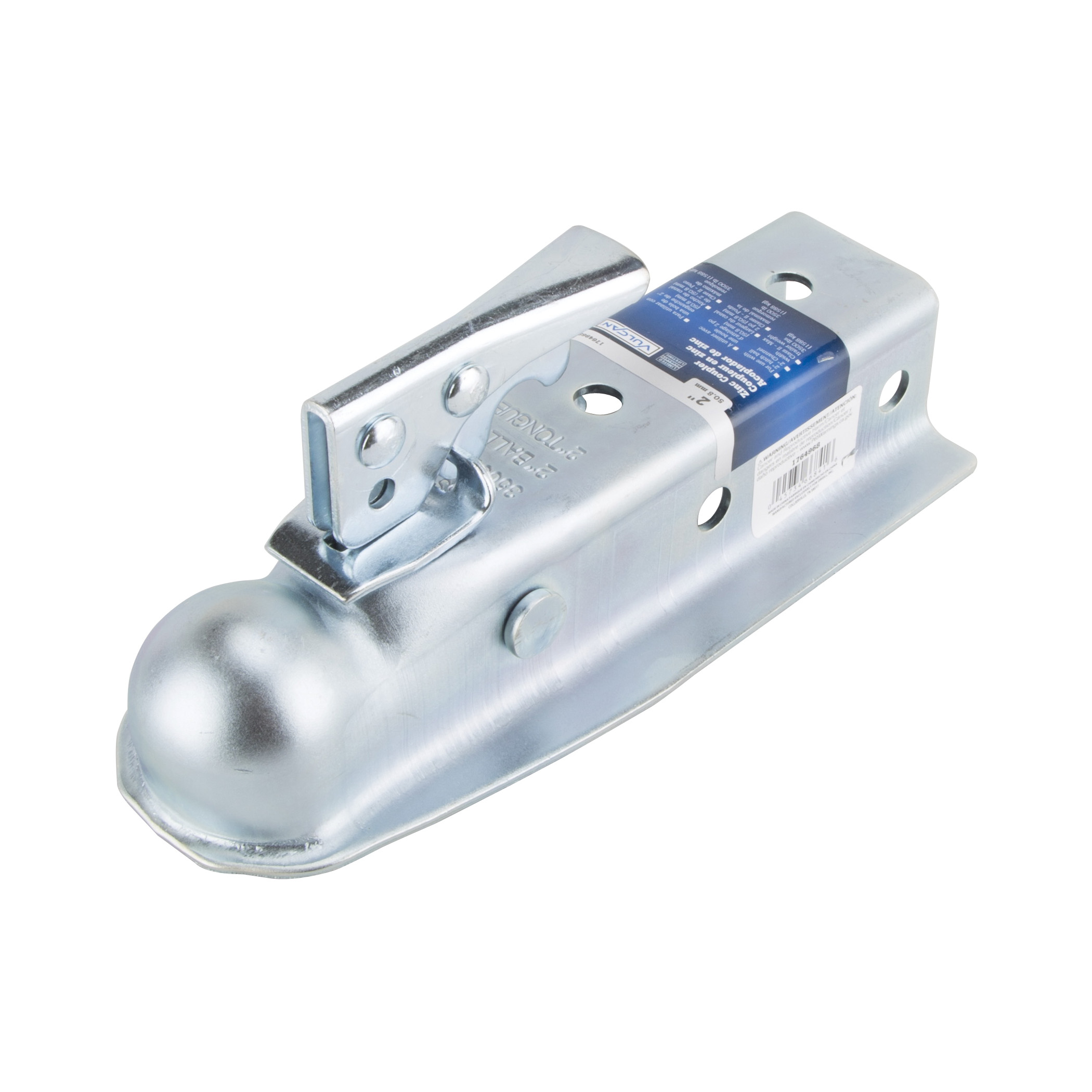 21006 Trailer Coupler, 3500 lb Towing, 2 in Trailer Ball, Lever Latch, Steel