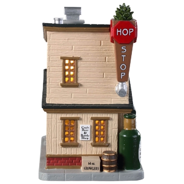 Lemax Harvest Crossing 95485 The Hop Stop, 4.45 in L, 7.56 in W, Porcelain, LED Bulb - 3