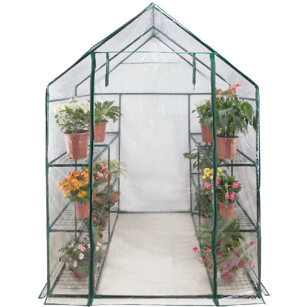 GHLPS Green House, 56.5 in L, 56.5 in W, 75 in H, Zippered Access Door
