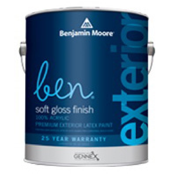 ben 0543-3X-001 Latex Paint, Soft Gloss Sheen, Deep Base, 1 gal, 350 to 475 sq-ft/gal Coverage Area