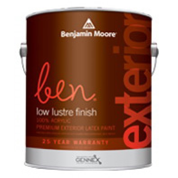 ben 0542-3X-004 Latex Paint, Low Luster Sheen, 3X Tint, 1 qt, 350 to 475 sq-ft/gal Coverage Area