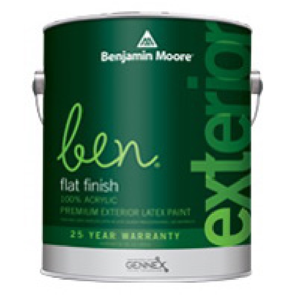 ben 0541-4X-004 Latex Paint, Flat Sheen, 4X Tint, 1 qt, 350 to 475 sq-ft/gal Coverage Area