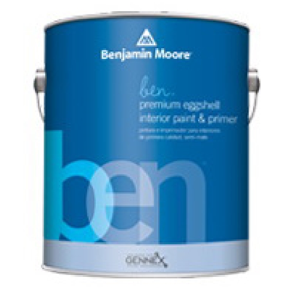 Benjamin Moore ben W626 W626-3X-004 Interior Paint, Eggshell Sheen, Tint, 1 qt, 400 to 450 sq-ft Coverage Area
