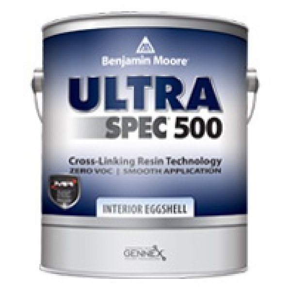 Benjamin Moore Ultra Spec 500 N538 Series N538-4X-001 Interior Paint, Water, Eggshell, 1 gal