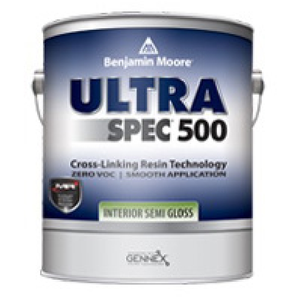 Benjamin Moore Ultra Spec 500 N539 Series N539-3X-001 Interior Paint, White, Semi-Gloss, 1 gal