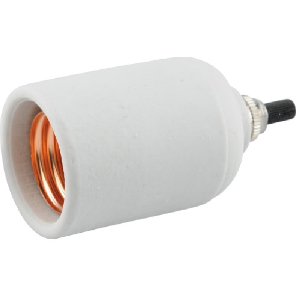 Hillman 395659 Bottom Turn Knob Socket, Copper/Steel Contact, Porcelain Housing Material