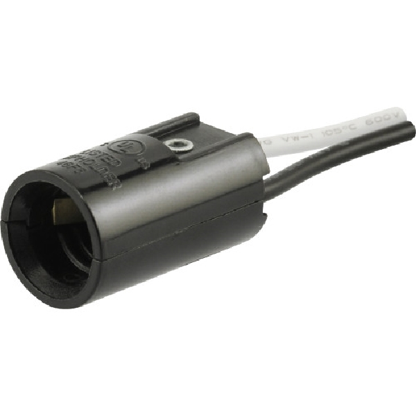 Hillman 884457 Pigtail Socket, Candelabra, 11 in L Dimensions, Copper Contact, Plastic/Rubber Housing Material