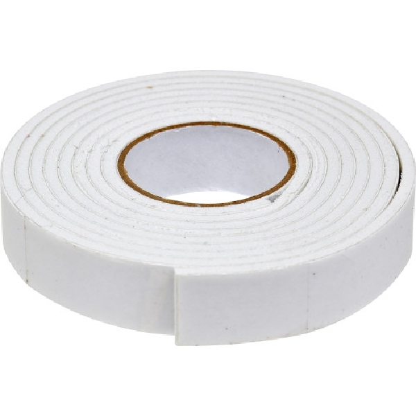 121120 Mounting Tape, 10 ft L, 1/2 in W, White